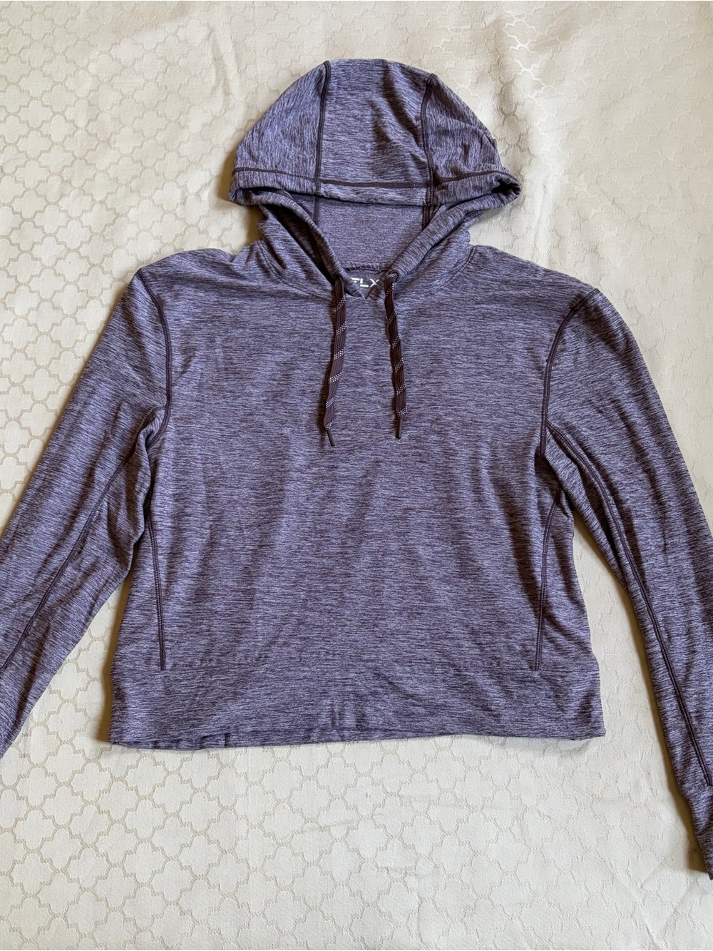 FLX Travel Leisure Athletic Hoodie Red Maroon Brown Womens Small